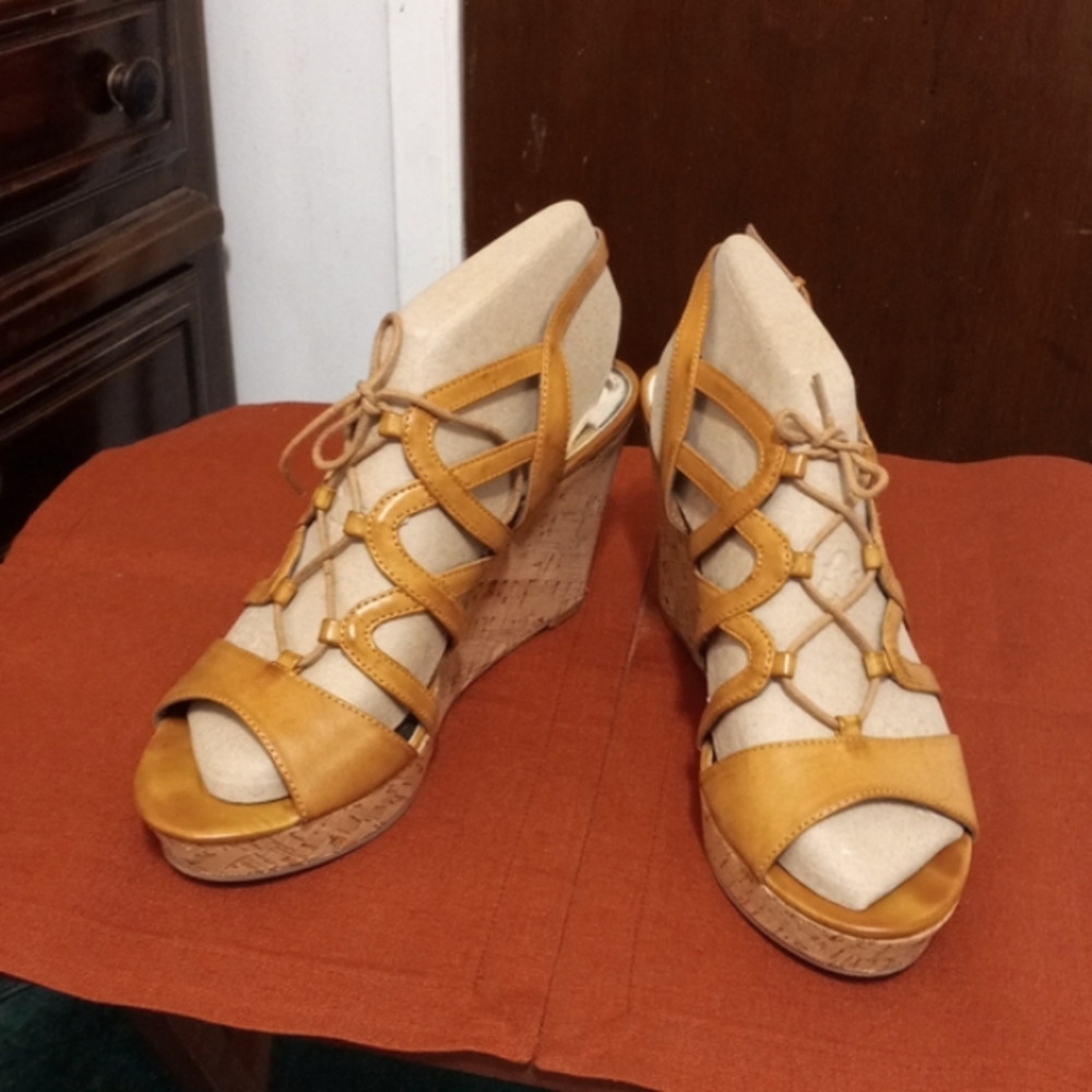 Guess LACE Up Wedge Heel Sandals